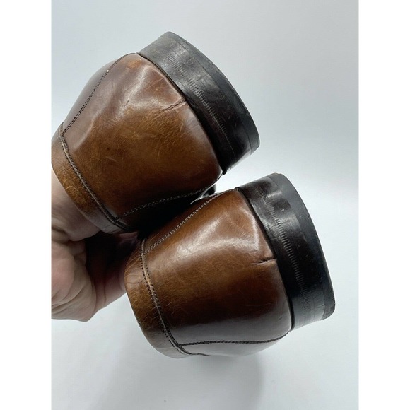 Mezlan Men's Size 10 M Santander Brown Tan Leather Slip-On Tassel Loafer Shoes - Picture 12 of 12